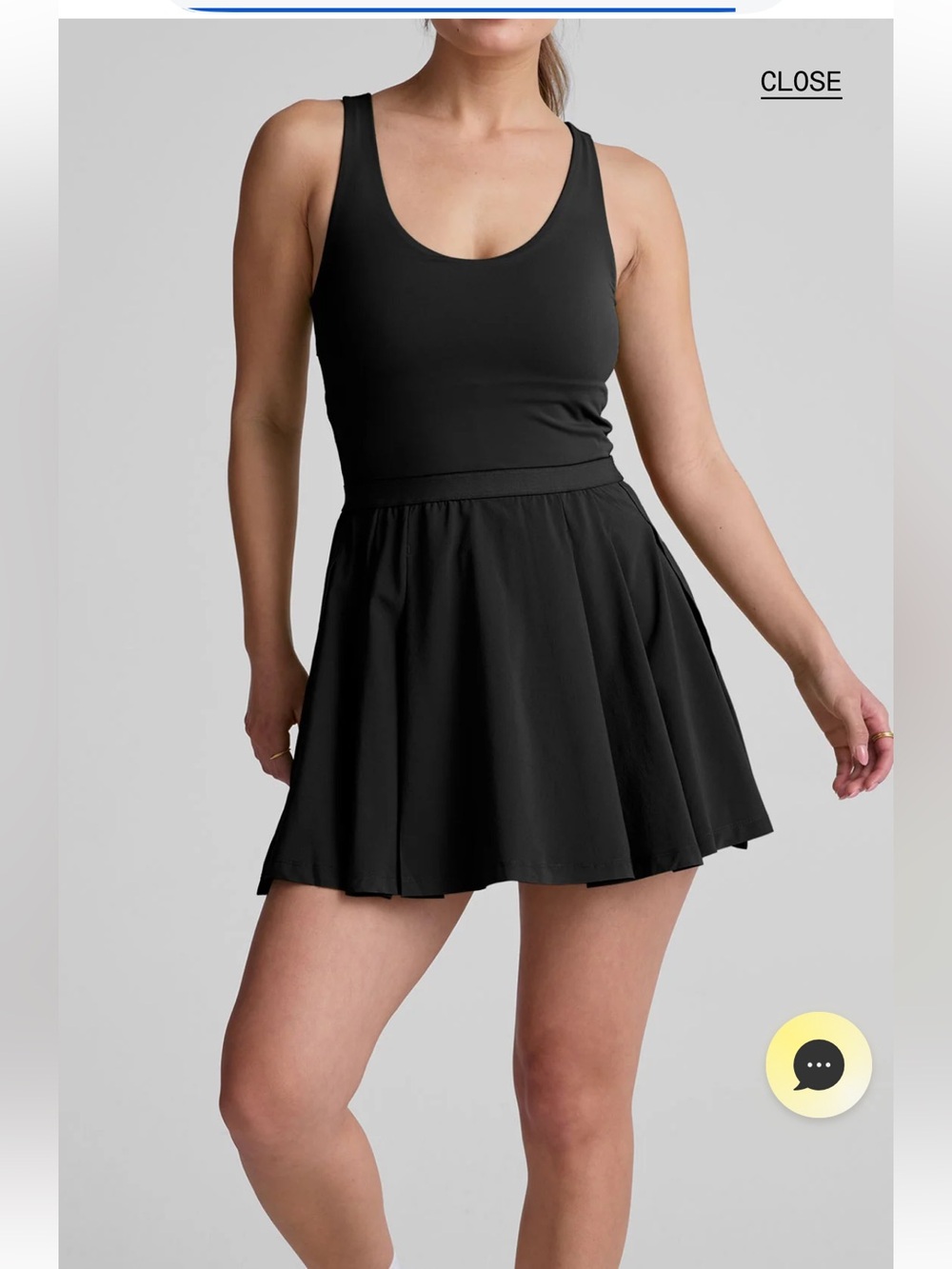 NWT Beyond Yoga Black score pleated dress